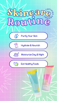 Y2K Skincare Routine Facebook Story