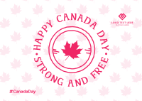 Canada Day Badge Postcard