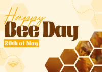 Happy Bee Day Postcard