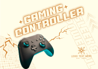 Sleek Gaming Controller Postcard Design