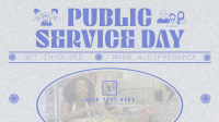 Retro Minimalist Public Service Day Video Image Preview