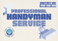 Isometric Handyman Services Postcard