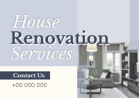 Fast Renovation Service Postcard Design