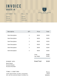 Security Invoice example 3