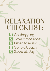 Nature Relaxation List Poster