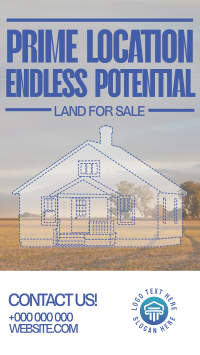 Minimalist Land For Sale Instagram Story