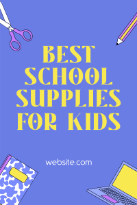 School Supplies Pinterest Pin