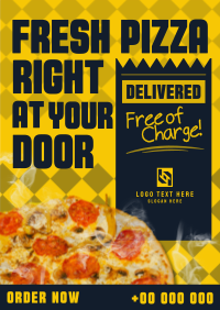Modern Delivery Pizza Poster