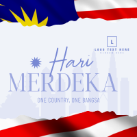 Malaysia Day Linkedin Post Design