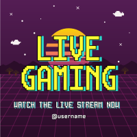 Retro Live Gaming Instagram Post