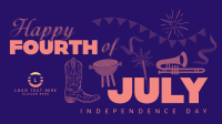 4th of July Illustration Animation