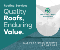 Minimalist Roofing Services Facebook Post