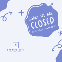 Cafe Closed Notification Instagram Post Image Preview