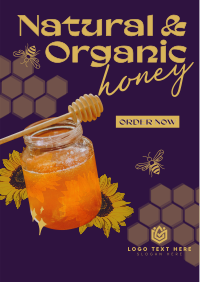 Delicious Organic Pure Honey Flyer