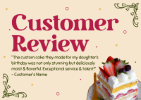 Birthday Cake Review Postcard