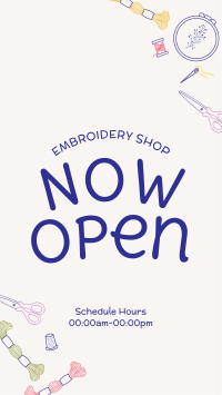 Cute Embroidery Shop Facebook Story