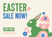 Floral Easter Bunny Sale Postcard