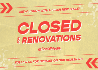 Generic Closed for Renovations Postcard
