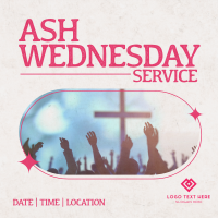 Retro Ash Wednesday Service Instagram Post