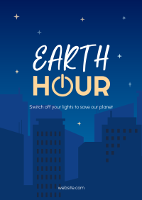 Earth Hour Cityscape Flyer