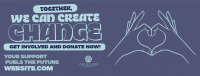 Retro Minimalist Fundraising Facebook Cover Design