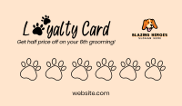 Loyalty Card Paws Business Card Image Preview