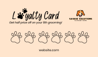 Loyalty Card Paws Business Card Image Preview