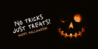 No Tricks Halloween Twitter Post Design