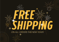 Free Shipping Sparkles Postcard Design