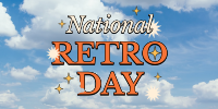 National Retro Day Clouds Twitter Post