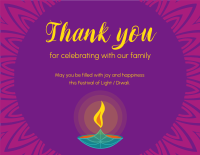 Festival of Lights Thank You Card