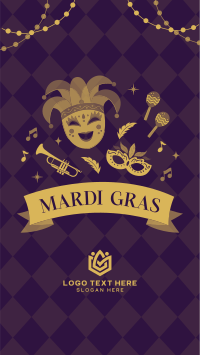 Mardi Gras Celebration Instagram Story