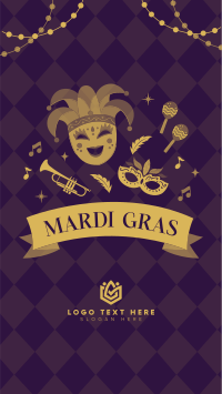 Mardi Gras Celebration Instagram Story Design