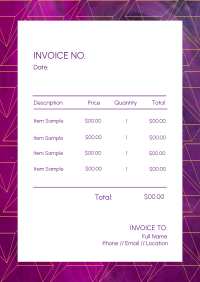Luxe Triangle Pattern Invoice