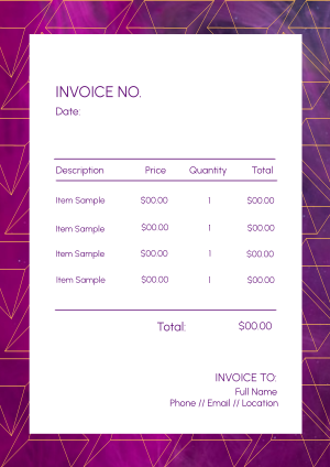 Luxe Triangle Pattern Invoice Image Preview
