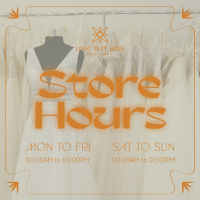 Sophisticated Shop Hours Instagram Post Design