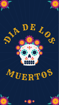 Blooming Floral Day of the Dead Facebook Story