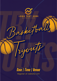 Basketball Game Tryouts Flyer