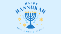 Hanukkah Menorah Greeting Facebook Event Cover