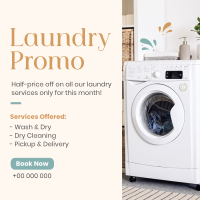 Affordable Laundry Linkedin Post Design