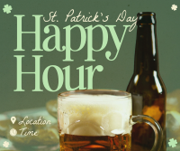 Modern St. Patrick's Day Happy Hour Facebook Post