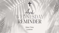 Ash Wednesday Reminder Animation