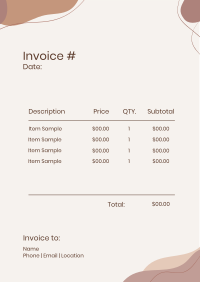 Pastel Color Abstract Invoice