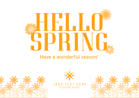 Hello Spring! Postcard