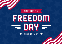 USA Freedom Day Postcard