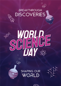 World Science Day Headline Poster