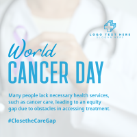 Cancer Day Ribbon Pin Linkedin Post Design