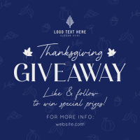 Thanksgiving Day Giveaway Instagram Post