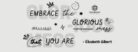 Positive Doodle Quote Facebook Cover Image Preview