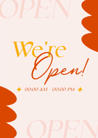 We're Open Now Flyer